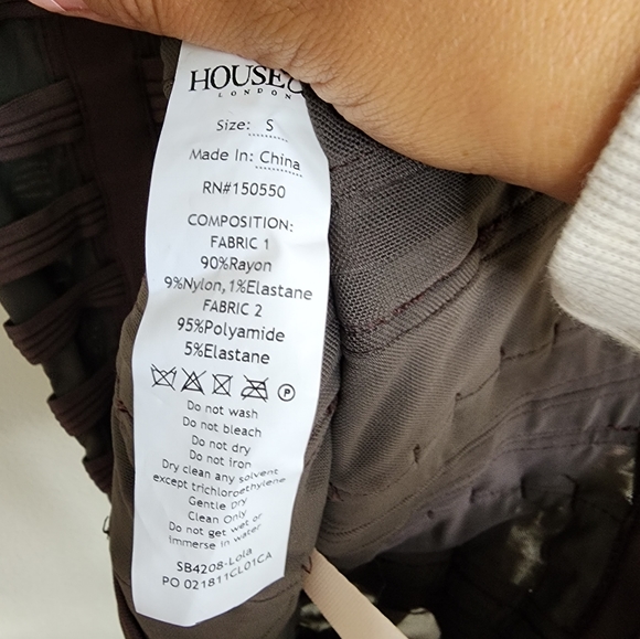 House Of CB Lola Dress In Charcoal Bandage Long-Sleeve Mini NWT Size Sma… - Picture 6 of 7